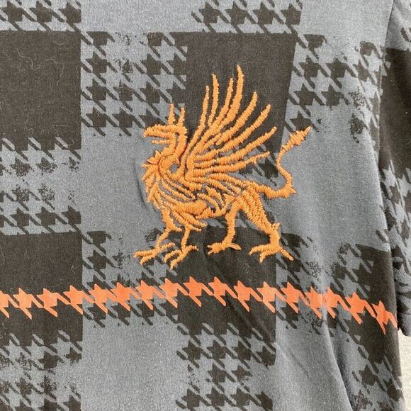 Carbon Tshirt Mens Medium Griffin Embroidered Mythological Y2K Tee Short Sleeve - Picture 4 of 7